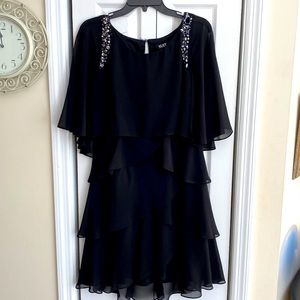 Black sequined cocktail, party dress